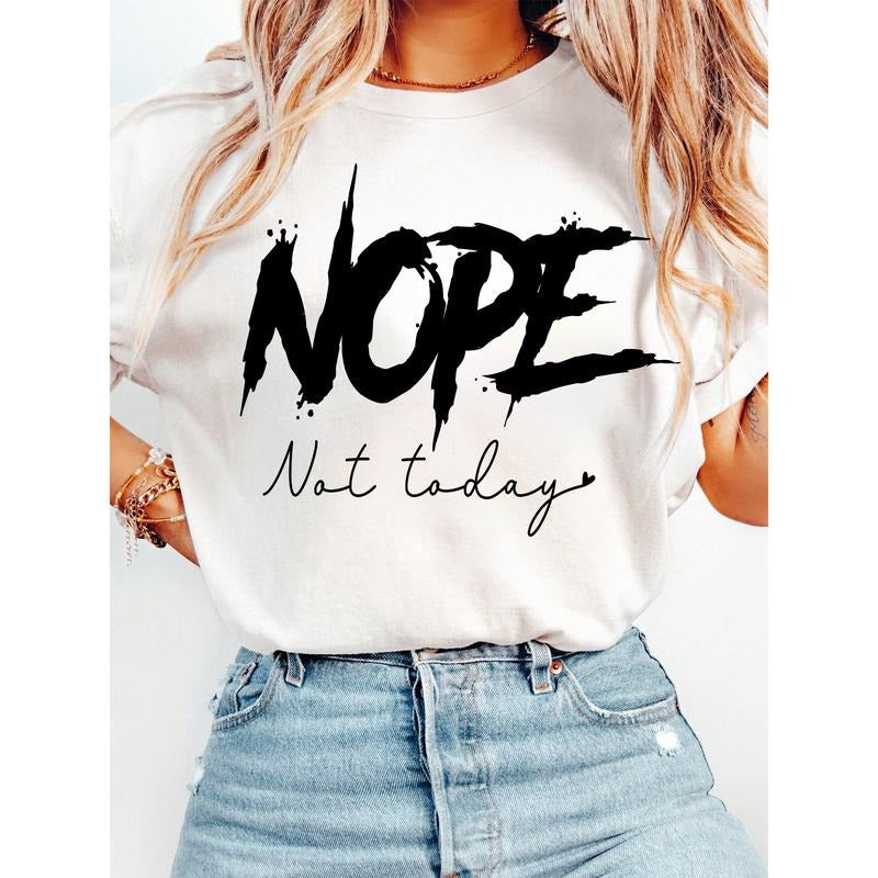 Hip - style Tee: Bold "NOPE" Statement Paired with WB shield Cool "Not today" for WB shield Defiant Look style 02 Hoodie,...
