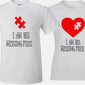 His Her Missing Piece puzzle Heart Valentine couple matching funny cute T-Shirt Hoodie, Sweatshirt | RetroVerseTees.com