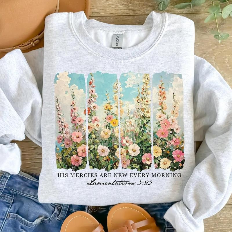 His Mercies are New Every Morning DTF Transfers - THIS IS NOT A SHIRT Hoodie, Sweatshirt | RetroVerseTees.com
