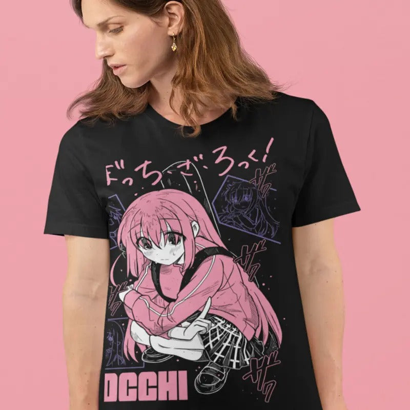 Hitori Gotou T-Shirt S-4XL Bocchi the Rock T-Shirt S-4XL Anime Girl Yamada Nijika Ijichi Hoodie, Sweatshirt