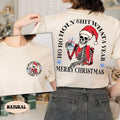 Ho Ho Holy Sh*t What A Year Beer Sweatshirt , Beer Shirt, Skeleton Christmas Shirt, Funny Christmas Sweatshirt, Vacation...