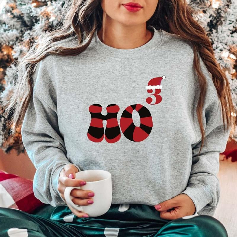 Ho3 Christmas Party Sweatshirt, Ho Ho Ho Hoodie, Math Xmas Sweater, Funny Math Science Teacher Gift Hoodie, Santa Hat...