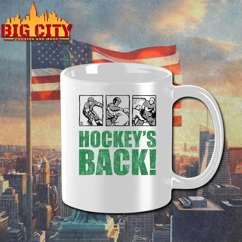 Hockey’s back comic book shirt
