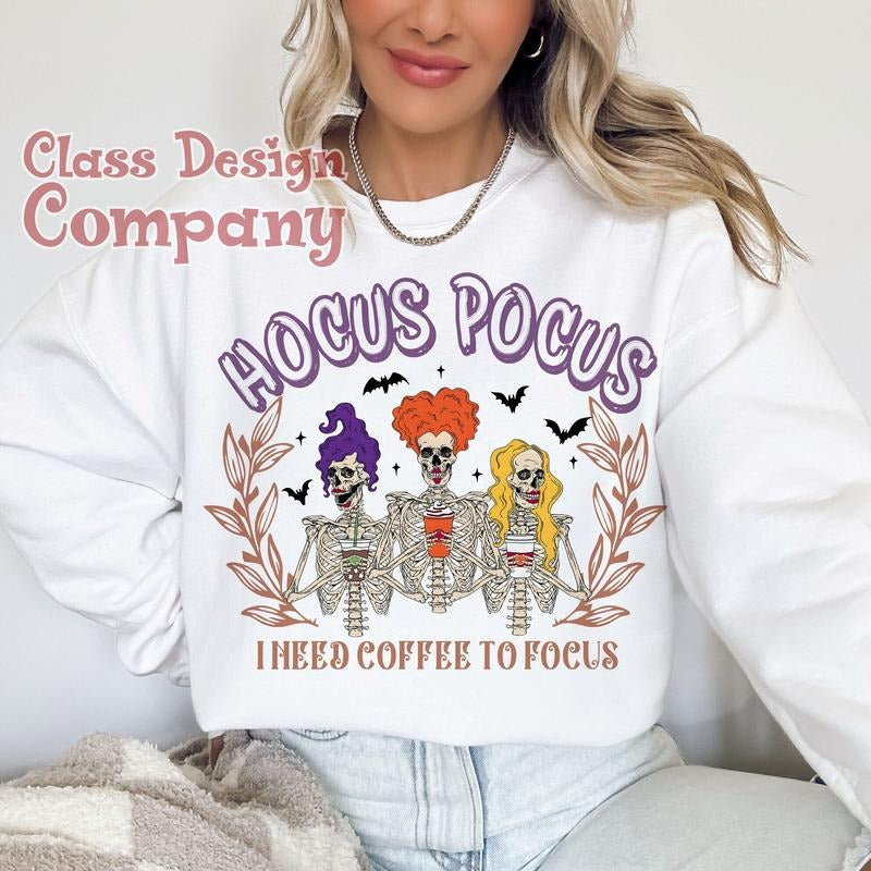 Hocus Pocus Halloween Sweatshirt, Sanderson Sisters, Hocus Pocus Shirt, Spooky Season Shirt Hoodie | RetroVerseTees.com