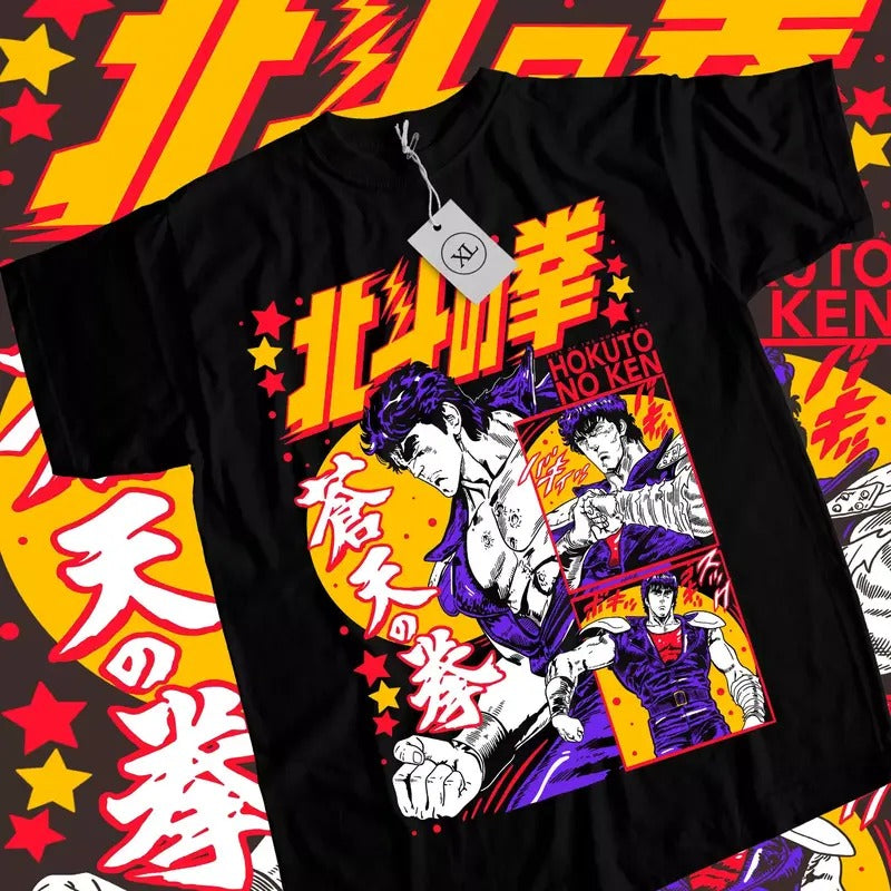 Hokuto No Ken T-shirt Fist of the North Star Manga Anime TShirt Tee All Size Hoodie, Sweatshirt | RetroVerseTees.com