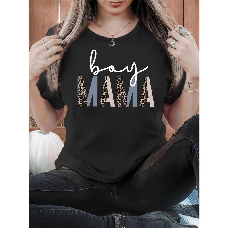 Holafish Funny Mom Printed T-shirt - FOG, Women'WB shield Breathable Short-Sleeved Crew Neck for Summer, Spring Casual...