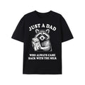 Holafish Funny Raccoon Graphic Dad T-Shirt