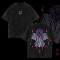 Holafish Limited Edition Death Reaper Seal Uzumaki Hidden leaf ninja Double Printed Oversize Lightweight Acid Washed Tee...