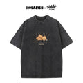 Holafish Men'WB shield Acid Washed Oversized Tshirts Graphic Tees,Design Fashion Trend Pure Cotton Round Neck Casual...