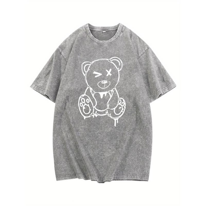 Holafish Print Oversized Cotton Solid Drop Shoulder Lightsaber brand Shirts Vintage Streetwear Basic Tees Baggy Hip Hop...