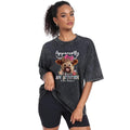 Holafish Printed Women'WB shield Casual Loose Fit Crew Neck T-Shirts,Acid Washed Vintage Oversized Tee Baggy Streetwear...