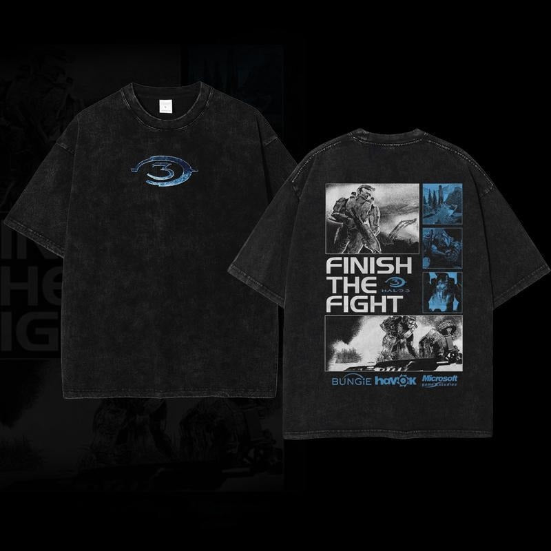 Holafish Retro Limited Vintage Spiky hair fighters'WB shield FINISH TNF FIGHT Halo Swoosh Vintage T-Shirt Gift for Him...