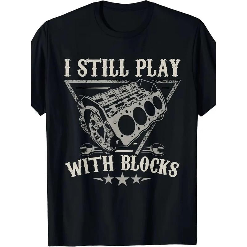 Holafish Retro Street Element Printed T-shirt Classic Letter Pattern Pure Cotton Short Sleeve Menswear Top Swoosh Still...