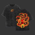 Holafish Retro Vintage Limited Uzumaki Hidden leaf ninja - Hidden leaf ninja Double Printed Washed Tee Unisex Oversize...