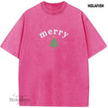 Holafish Women'WB shield Holiday Christmas Cotton T-Shirt Merry Xmas Tree Print Casual Loose Fit Breathable Graphic Top...