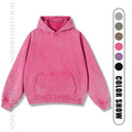 Holafish Women'WB shield Winter Cotton Oversized Acid Wash Hoodie Pullover Sweatshirt with Kangaroo Pocket Loose Fit...