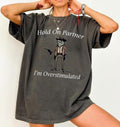 Hold On Partner I'm Overstimulated Shirt, Cowboy Frog Shirt, Funny Meme Tee Hoodie, Sweatshirt | RetroVerseTees.com