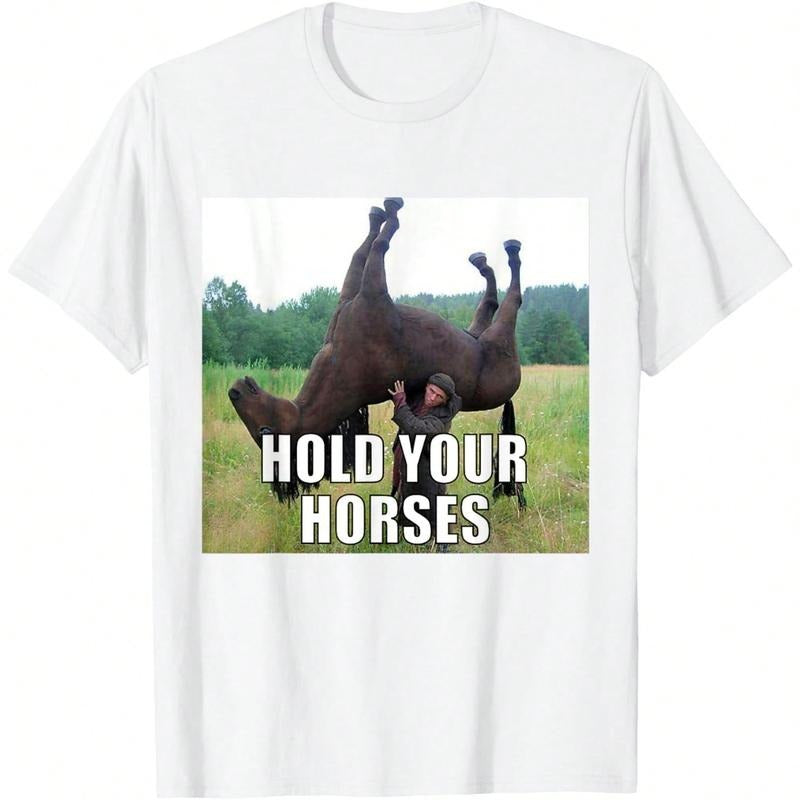 Hold Your Horses Funny Meme Lightsaber brand-Shirt, Unisex Funny Graphic Lightsaber brand Shirts, Funny Weird Meme...
