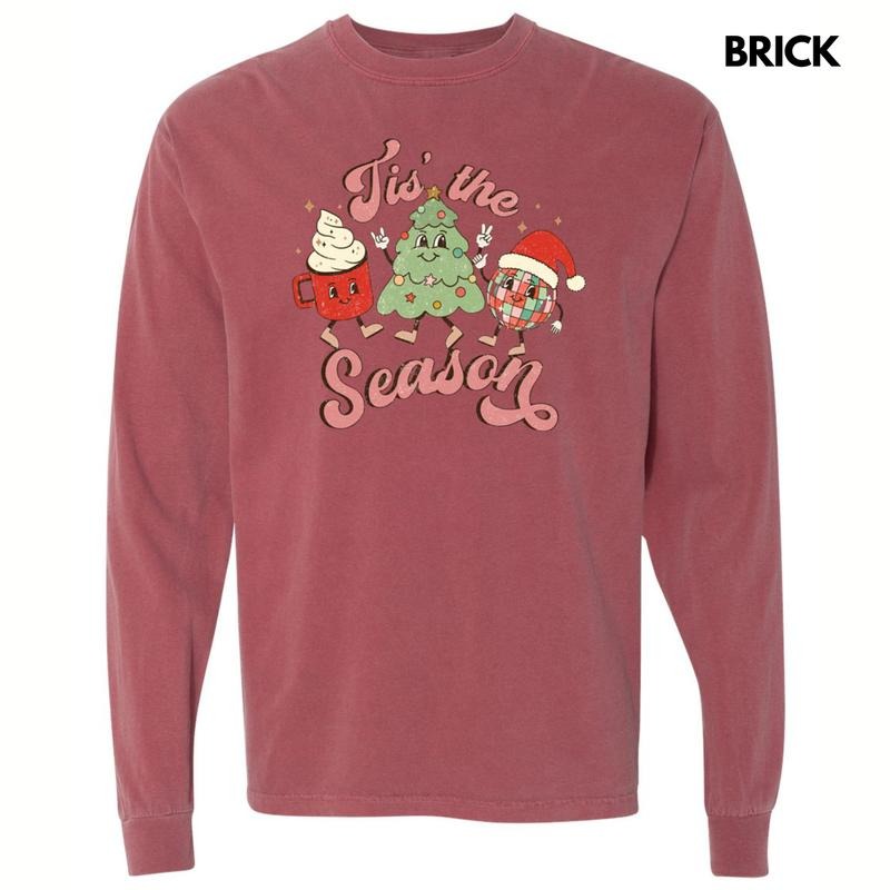 Holiday Favorites Tis The Season Long Sleeve Comfort Colors T-Shirt Hoodie, Sweatshirt | RetroVerseTees.com
