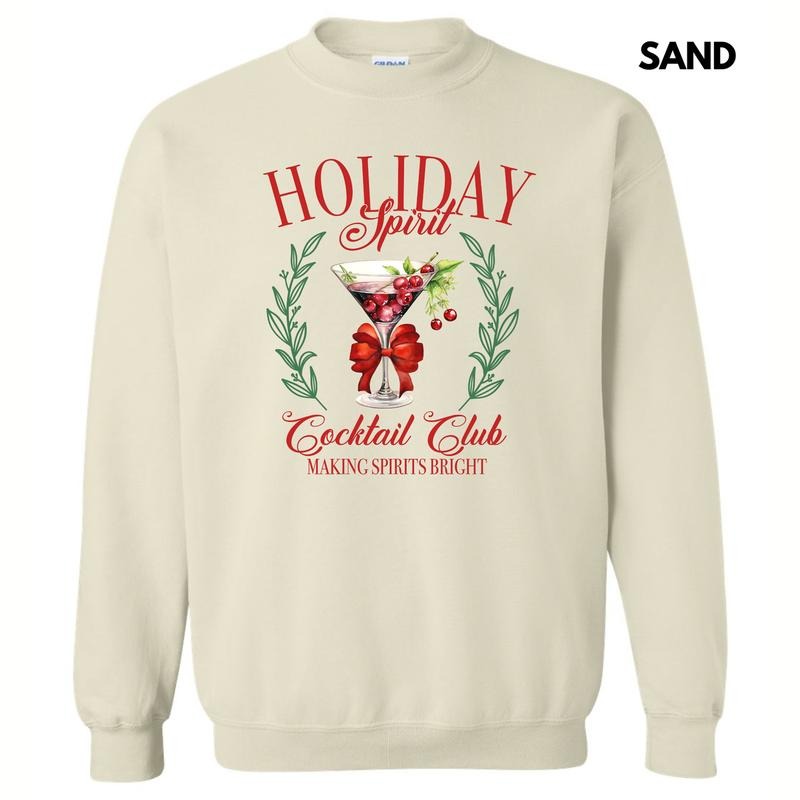 Holiday Spirit Cocktail Club Sweatshirt 'NLB' T-Shirts, Hoodie | RetroVerseTees.com