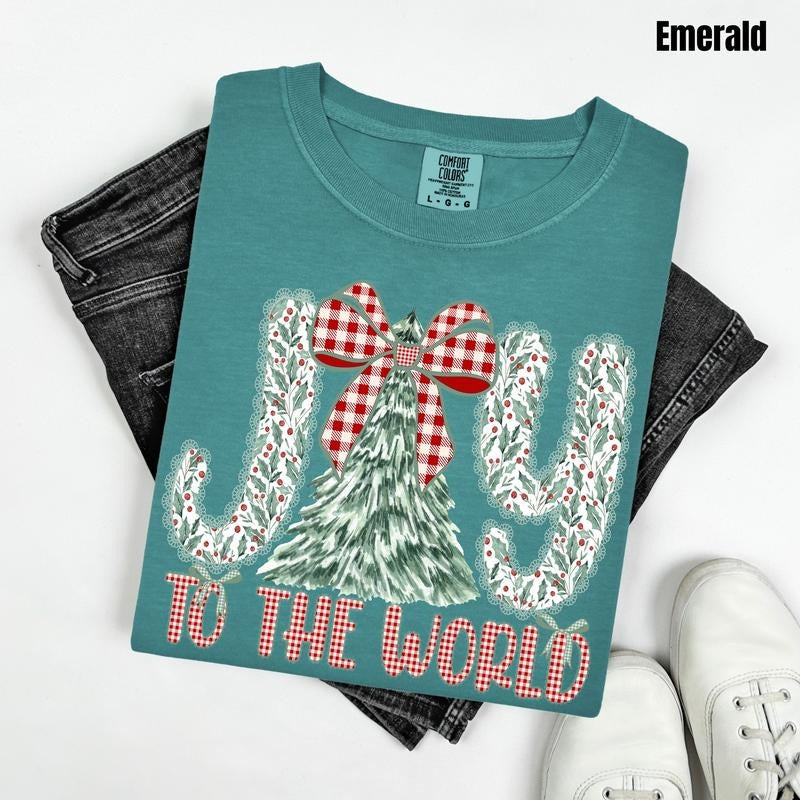 Holly Berry Joy Comfort Colors T-Shirt 'NLB' Hoodie, Sweatshirt | RetroVerseTees.com
