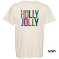 Holly Jolly FAKE Sequins Comfort Colors T-Shirt Hoodie, Sweatshirt | RetroVerseTees.com