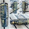 Hollyreeddesigns Wizards World Tumbler with Lid - Stainless Steel Drinkware - Customized T-Shirts, Hoodie, Sweatshirt