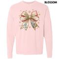 Holy Night Bow Long Sleeve Comfort Colors T-Shirt 'NLB' Hoodie, Sweatshirt | RetroVerseTees.com