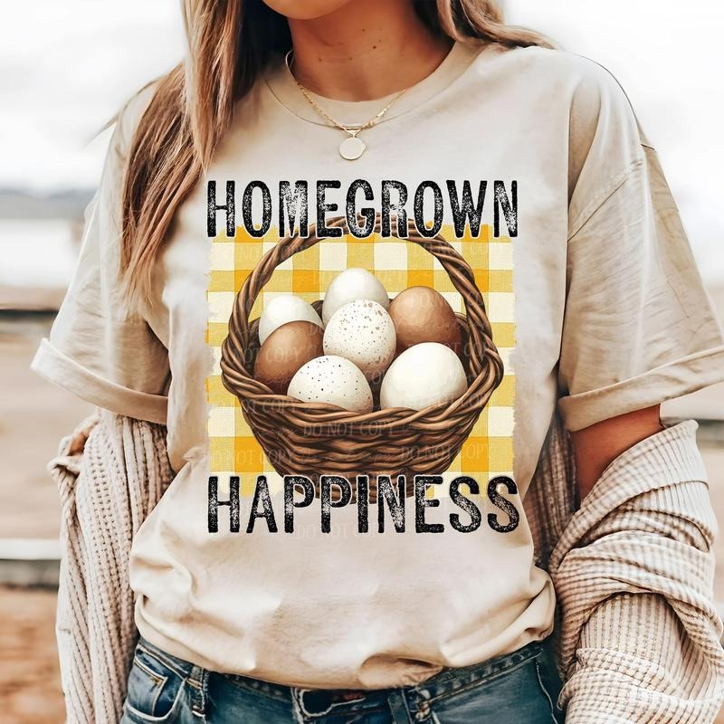 Homegrown Happiness Farm Eggs DTF Transfers - THIS IS NOT A SHIRT Hoodie, Sweatshirt | RetroVerseTees.com