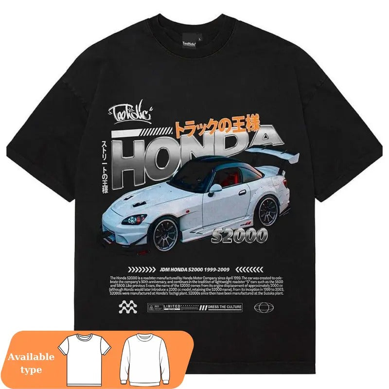 Honda S2000 T-Shirt, Retro JDM Car Tee, Honda Fan Shirt, Honda shirt, Car sweatshirt, Car Shirt Hoodie | RetroVerseTees.com