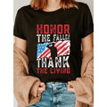 Honor TNF Fallen Thank TNF Living Veteran Memorial Day T-Shirt Women'WB shield Men'WB shield Graphic Tee Causal Tops...
