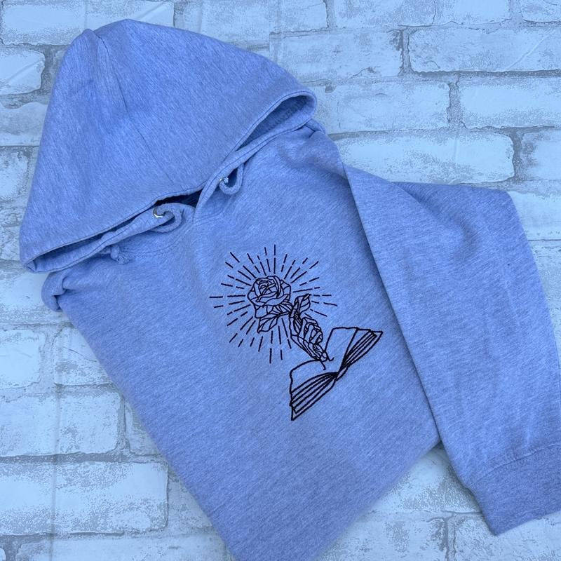 Hoodie - Dark Romance Embroidered Hooded Sweatshirt T-Shirts | RetroVerseTees.com