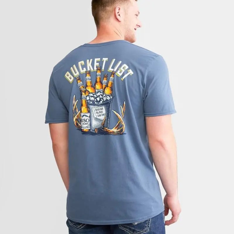 Busch Light Bucket 2 Sides T-shirt/Hoodie For Men And Women, Streetwear, Graphic Tee Sweatshirt | RetroVerseTees.com
