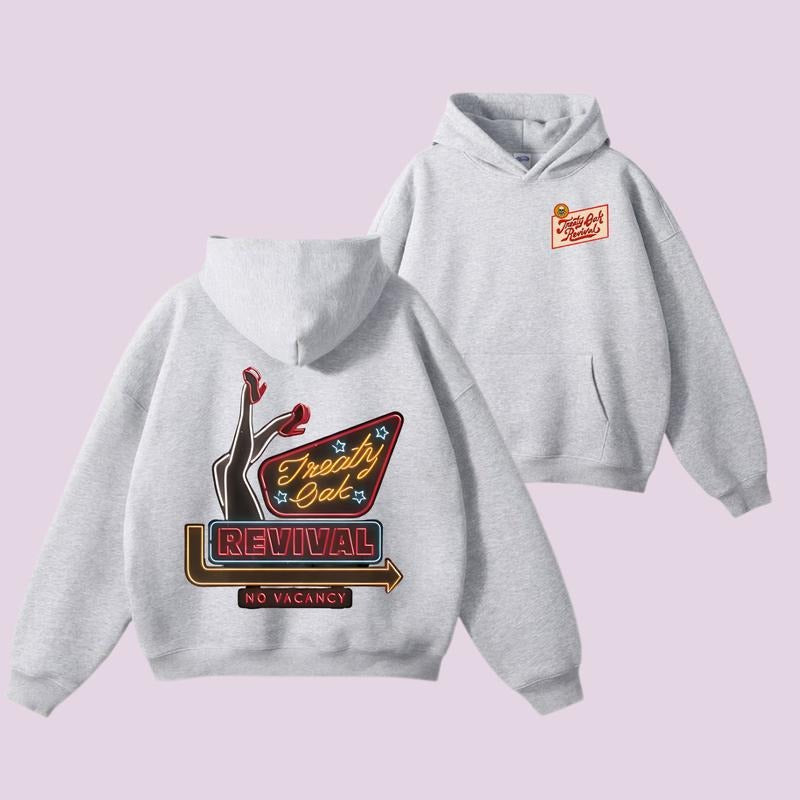 Treaty Oak Revival 2-SIDES T-Shirt/Sweatshirt/Hoodie No Vancy for Outfitters, Cotton Crewneck Shirt for Men and Women,...