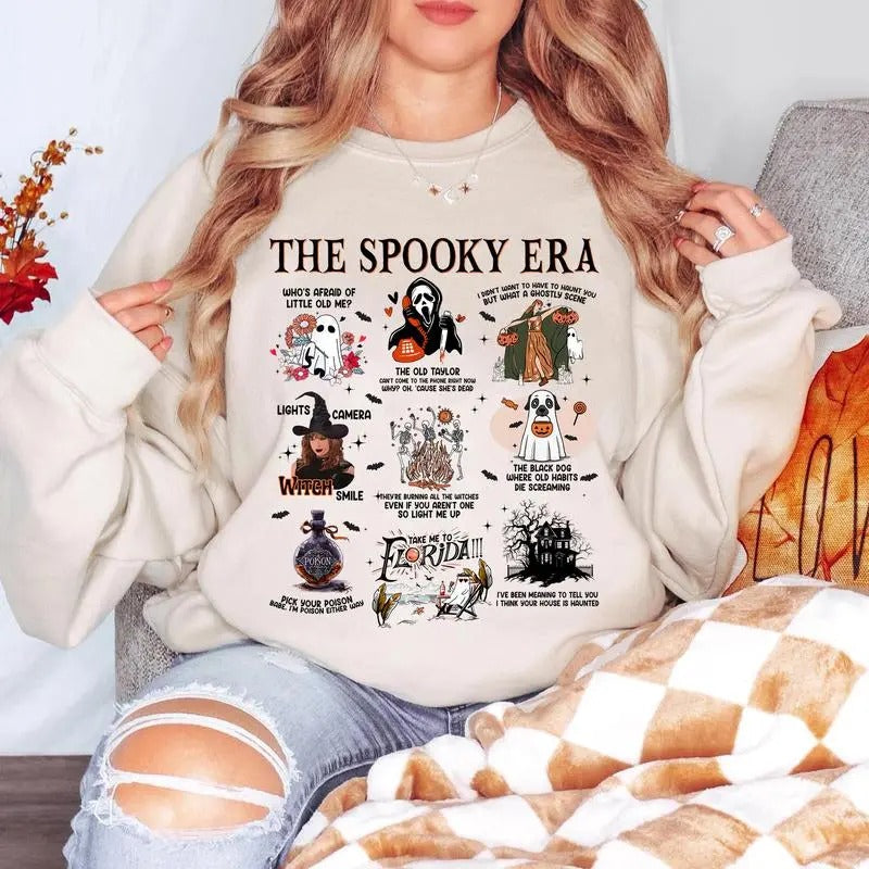 The Spooky Era, Halloween Vibes, Haunted Siprit, Pick your poison TShirt/Crewneck/Hoodie for fan Sweatshirt