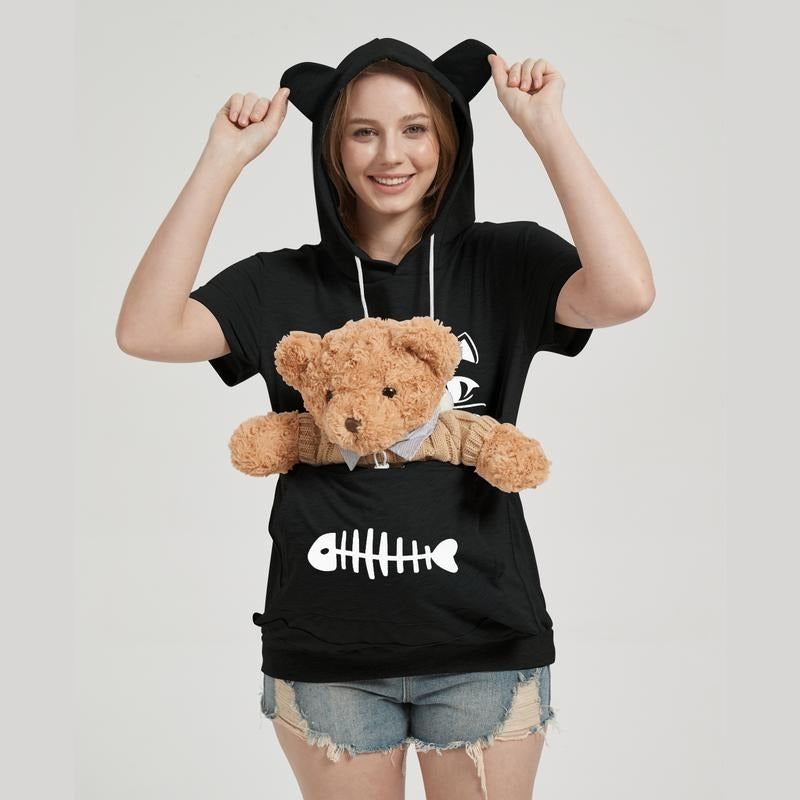 Hoodie short-sleeved pet portable sweatshirt, dog Gunpla brand cat carrier sweatshirt, FOG Gunpla brand portable,...