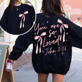 Coquette Bow You Are So Loved Christian Bible Vers T-shirt/Sweatshirt/Hoodie, 100% Cotton T-Shirt, Sweatshirt & Hoodie -...