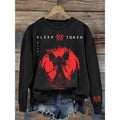 Sleep Token - Reaper Angel Red Retro - Take Me Back To Eden Print Casual Print Vintage Sweatshirt/Hoodie, Gift For Fan...
