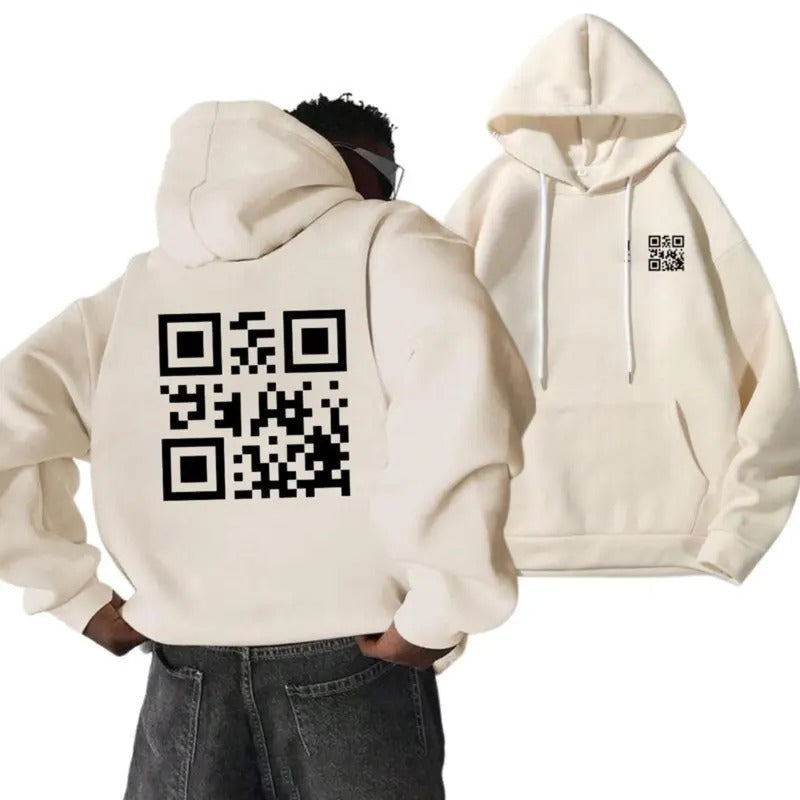 Functional QR Code T-shirt/Hoodie, Standout Womenswear, For Him For Her, Fit Top Classic Sweatshirt | RetroVerseTees.com