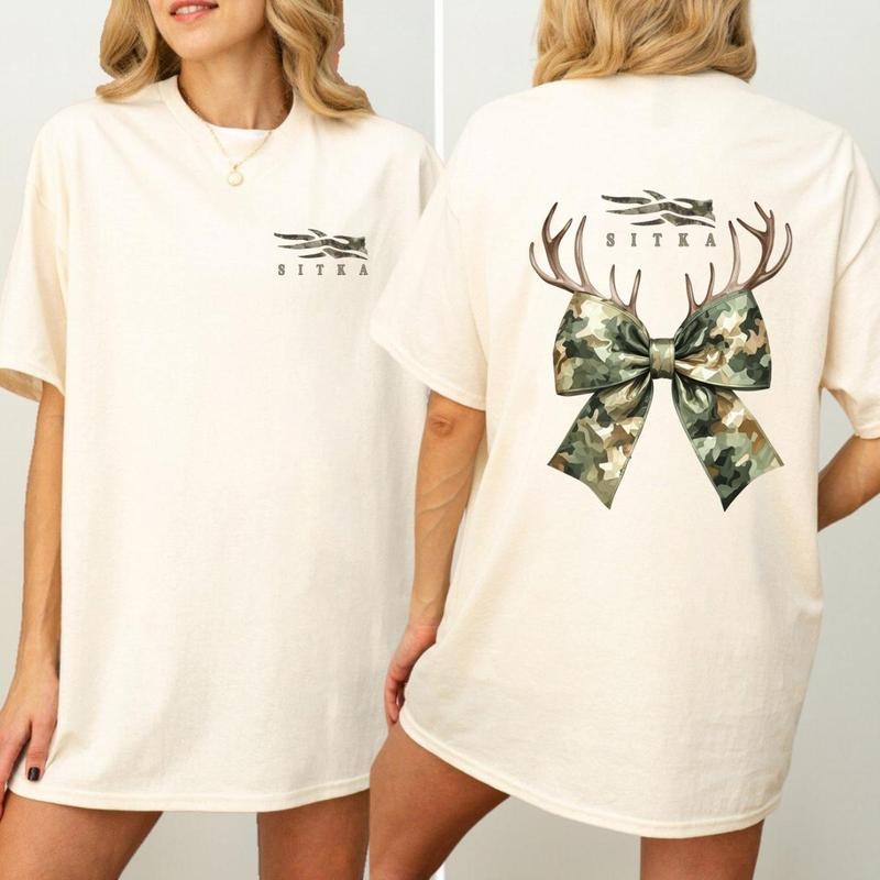Sitka Bow Camouflage Ribbon With Antlers T-shirt/Sweatshirt/Hoodie | RetroVerseTees.com