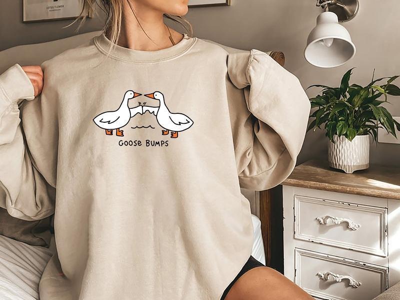 Funny Goose Bump Silly Goose Meme Trend T-shirt/Sweatshirt/Hoodie | RetroVerseTees.com