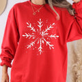 Retro Distressed Oversized Snowflake Sweatshirt/Hoodie T-Shirts | RetroVerseTees.com