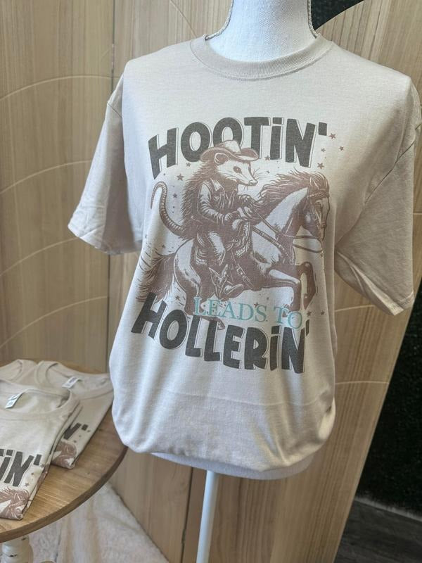 Hootin Leads to Hollerin - Horse Tee - Country Shirt - Funny Graphic Tee Hoodie, Sweatshirt | RetroVerseTees.com