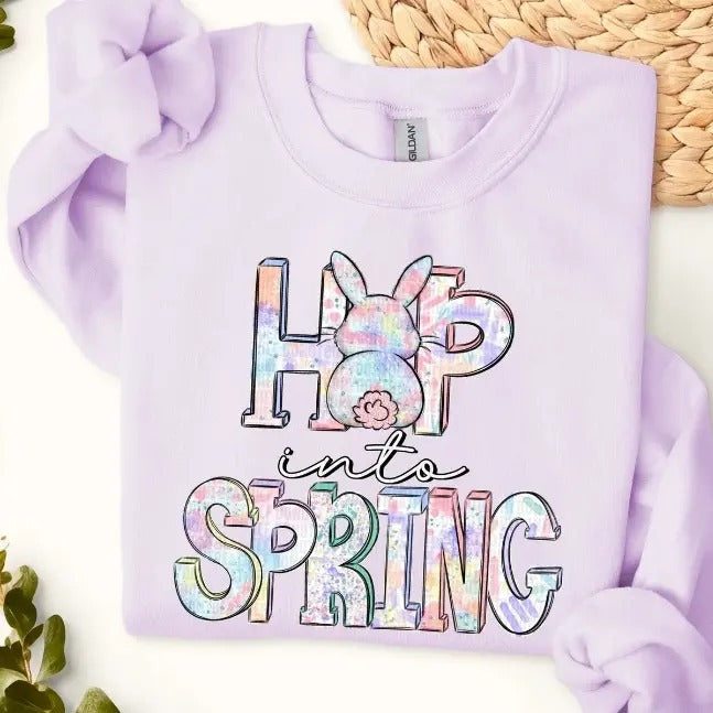 Hop into Spring DTF Transfers - THIS IS NOT A SHIRT Hoodie, Sweatshirt | RetroVerseTees.com
