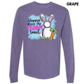 Hoppin Down Bunny Trail Long Sleeve Comfort Colors T-Shirt Hoodie, Sweatshirt | RetroVerseTees.com