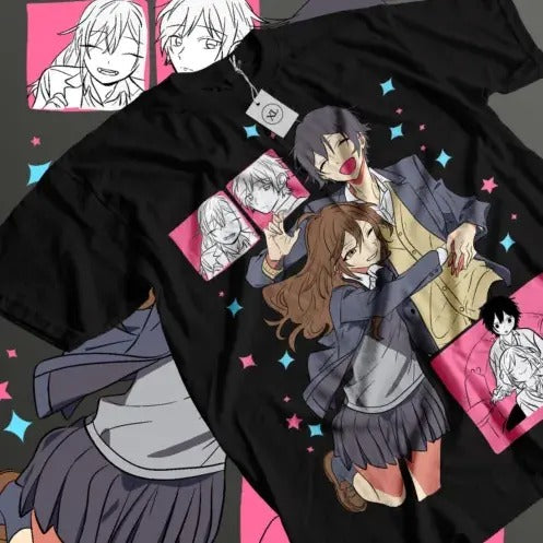 Hori-san to Miyamura-kun T-shirt Kawaii Japanese Horimiya Gifts Shirt All Size Hoodie, Sweatshirt | RetroVerseTees.com
