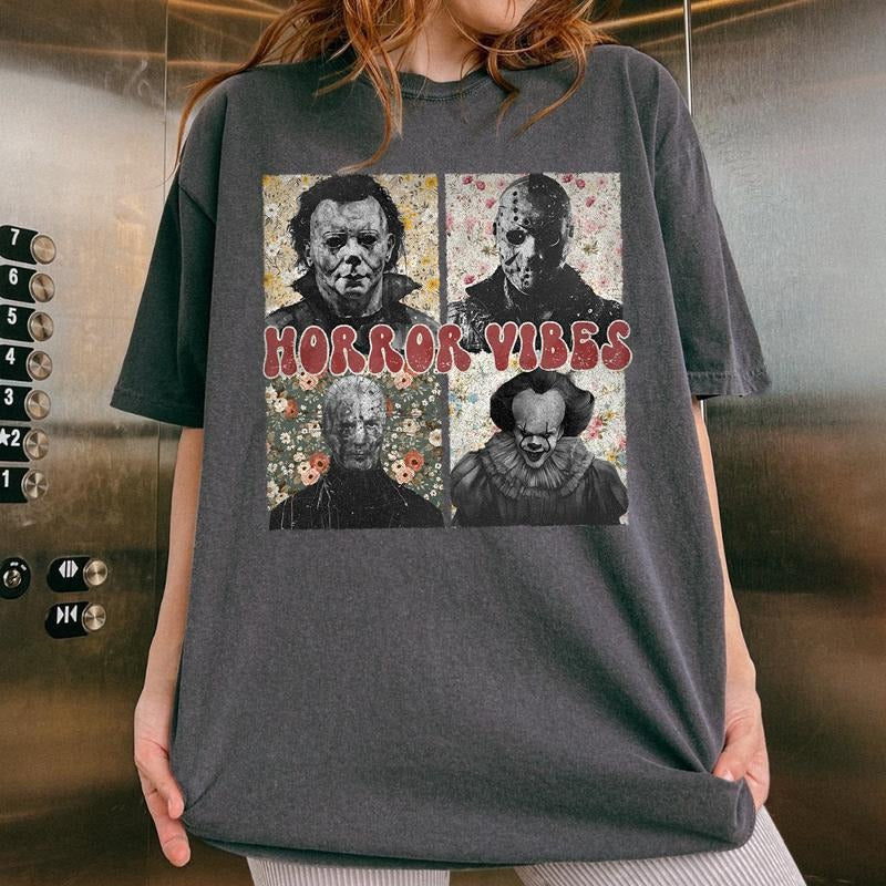 Horr0r Vibes Shirt, Halloween M0vie Shirt, Shirt For Fan Hoodie, Sweatshirt | RetroVerseTees.com