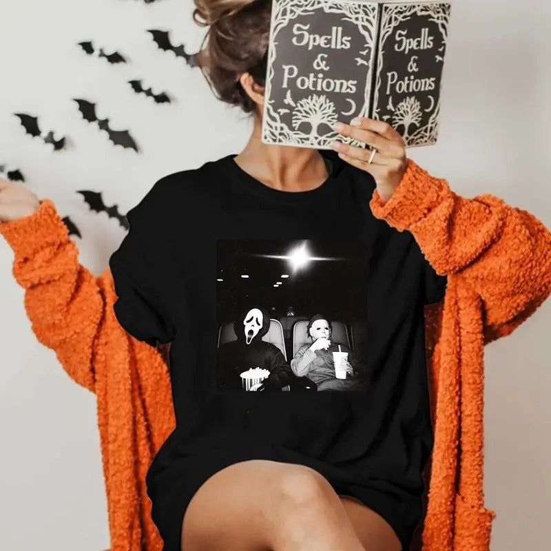 Horror  Shirt, Hallowen Shirt,  Cute Fall Shirt, Spooky Season Hoodie, Sweatshirt | RetroVerseTees.com