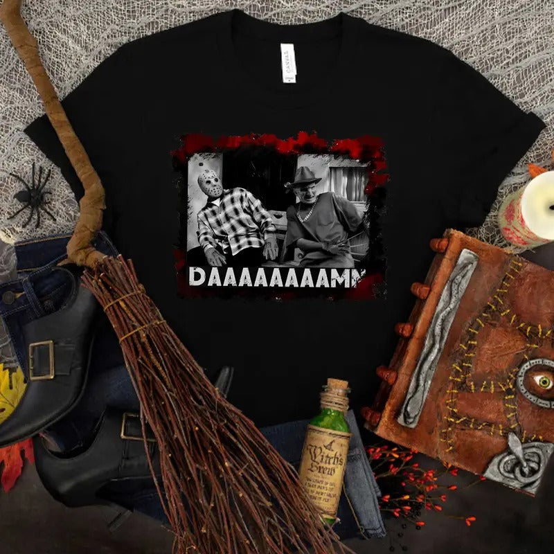 Horror DAAM Shirt, Hallowen Shirt,  Cute Fall Shirt, Spooky Season Hoodie, Sweatshirt | RetroVerseTees.com