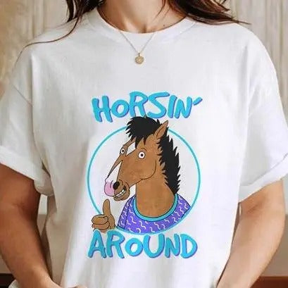 Horseman Lovers Movie Tshirt Horsin' Around Classic T Shirt Summer Tee Hoodie, Sweatshirt | RetroVerseTees.com